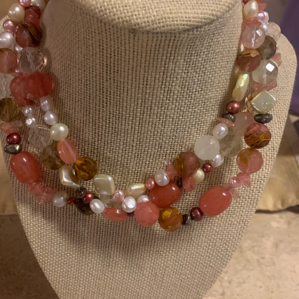 Mixed spring color necklace - Picture 4 of 7